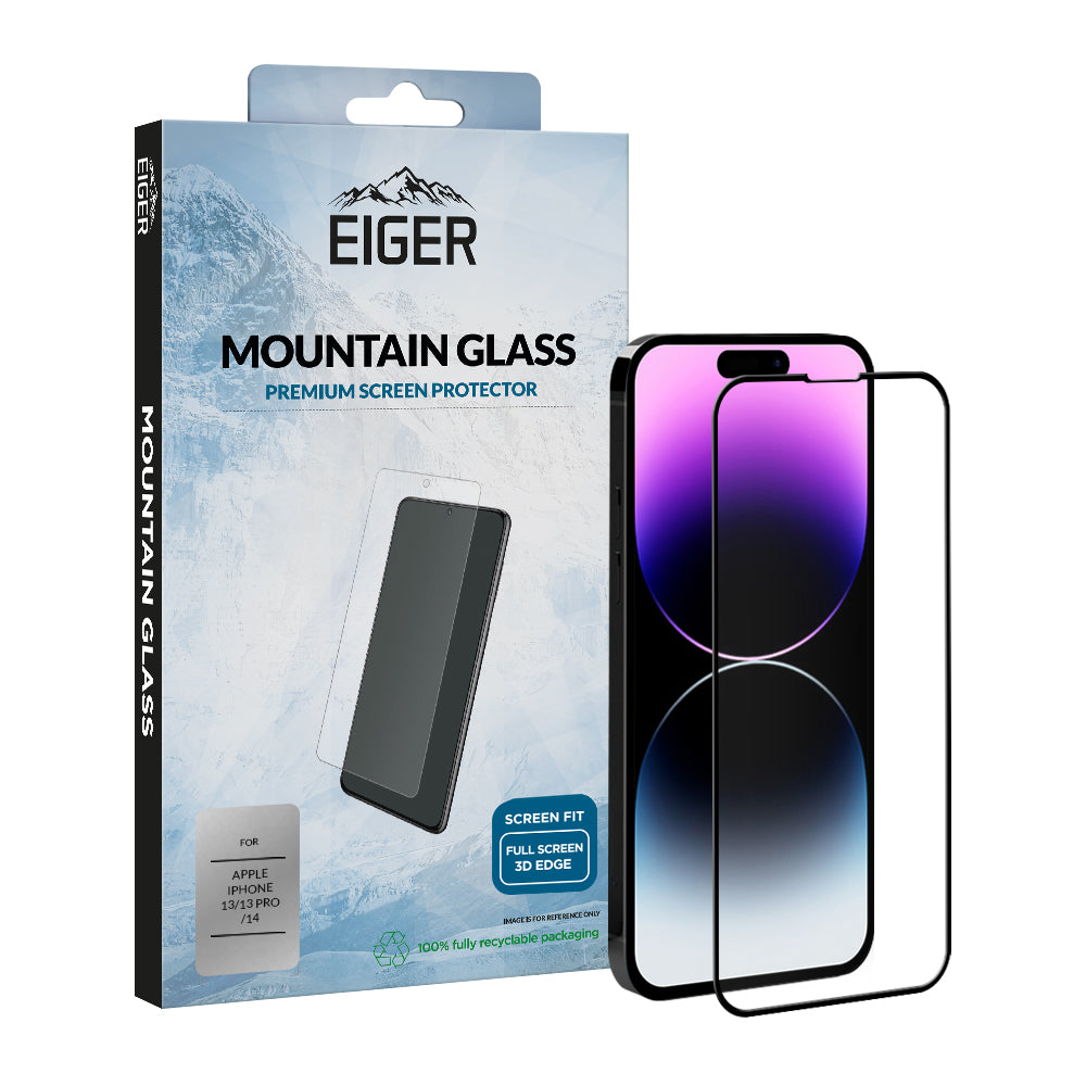 Eiger Mountain Glass CLEAR EDGE Screen Protector for iPhone 13 / 13 Pro / 14