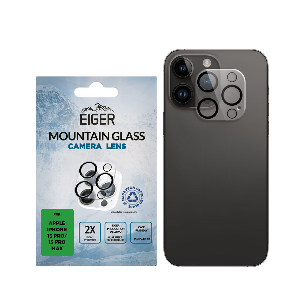 Eiger Mountain Glass LENS Protector for Apple iPhone 15 Pro / 15