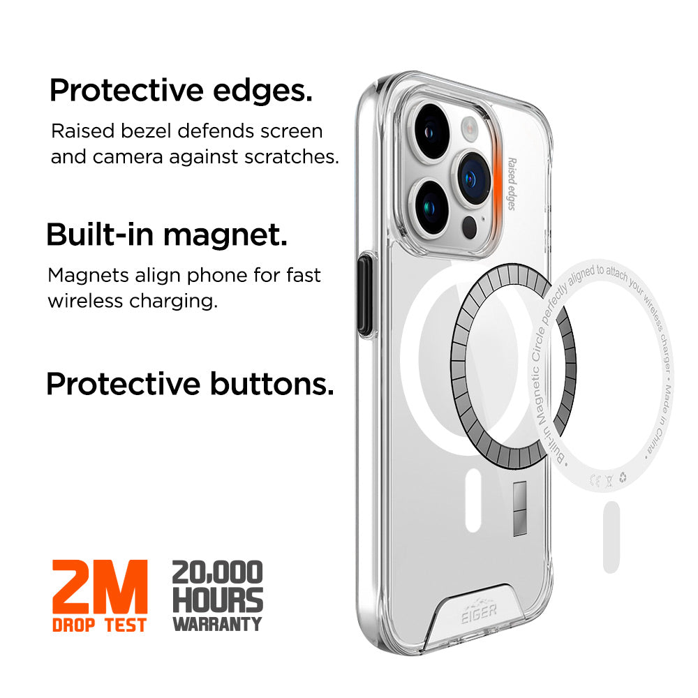 Eiger Glacier Magsafe Case for Apple iPhone 15 Pro Max in Clear