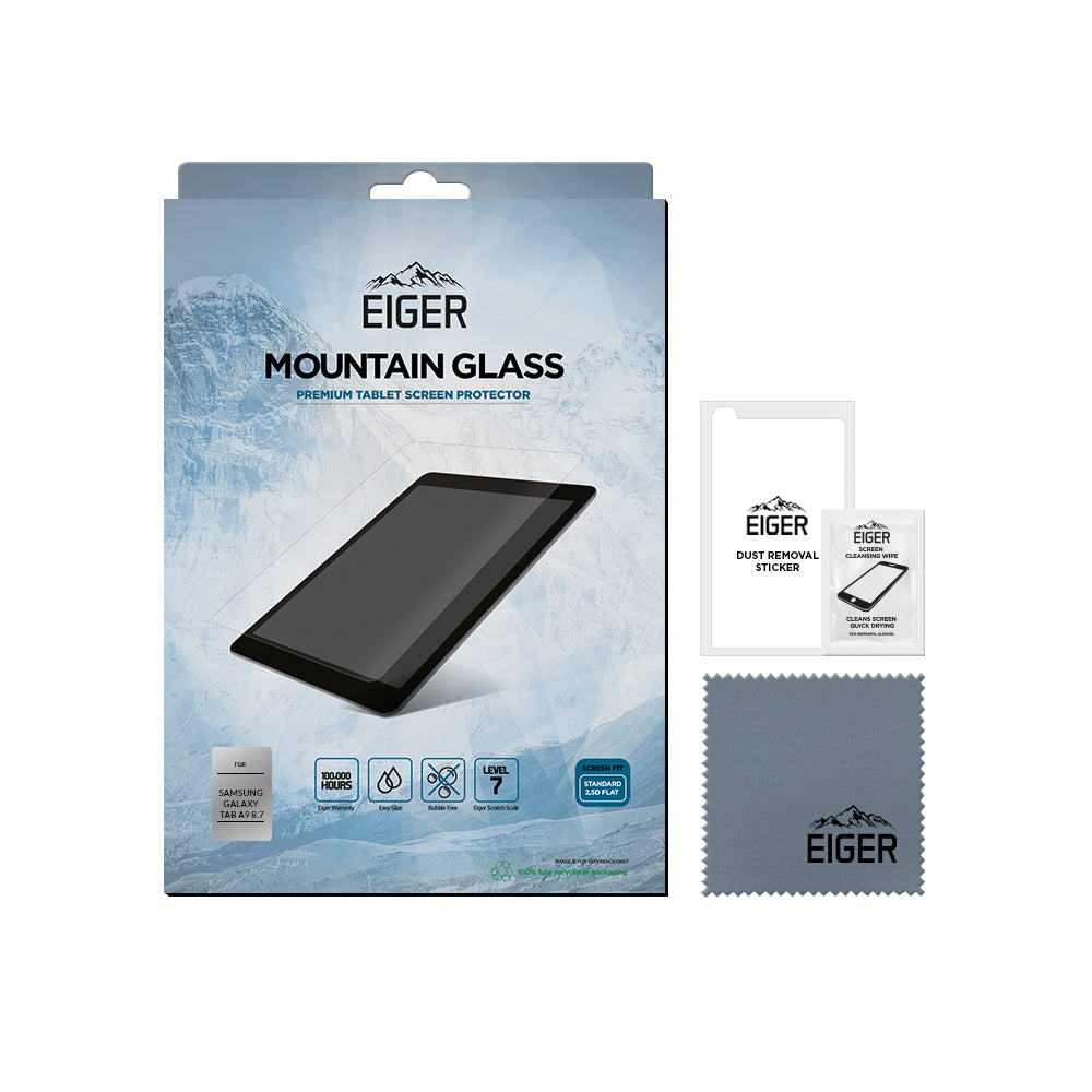 Eiger Mountain Glass CLEAR Tablet Screen Protector GRS for Samsung Galaxy Tab A11/ A9 8.7