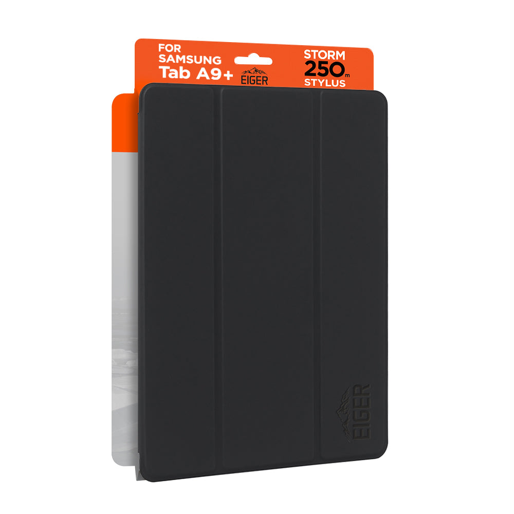 Eiger Storm 250m Stylus Case for Samsung Galaxy Tab A9+ 11 in Black in Retail Sleeve