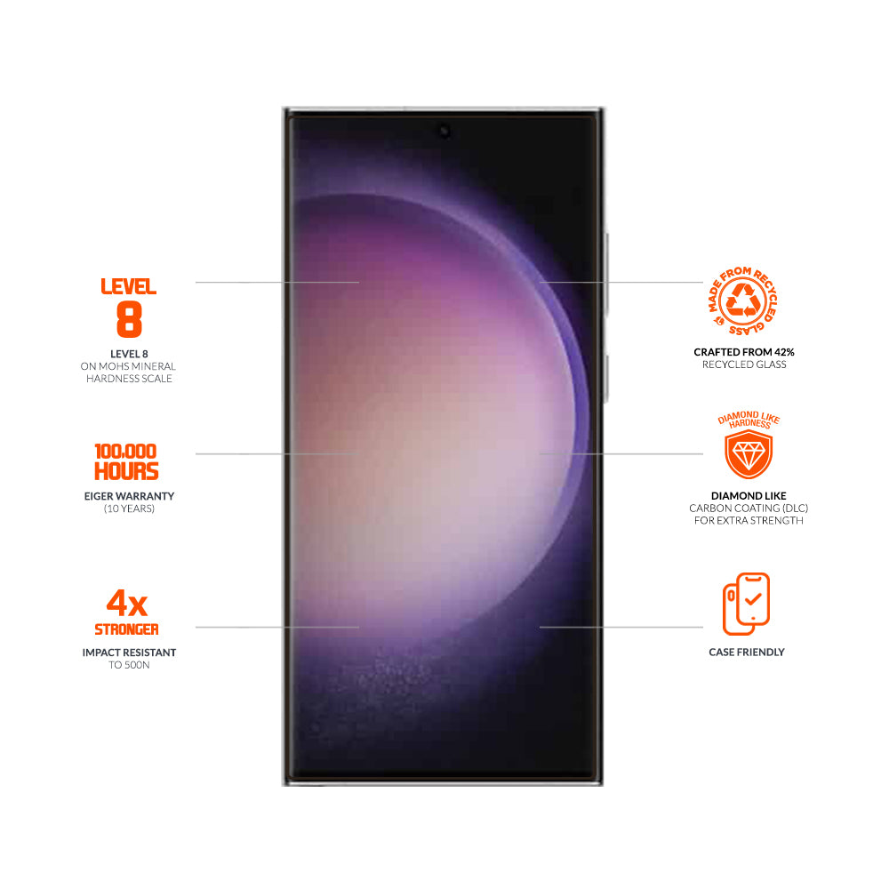 Eiger Mountain Glass ULTRA EDGE Screen Protector for Samsung Galaxy S24 Ultra