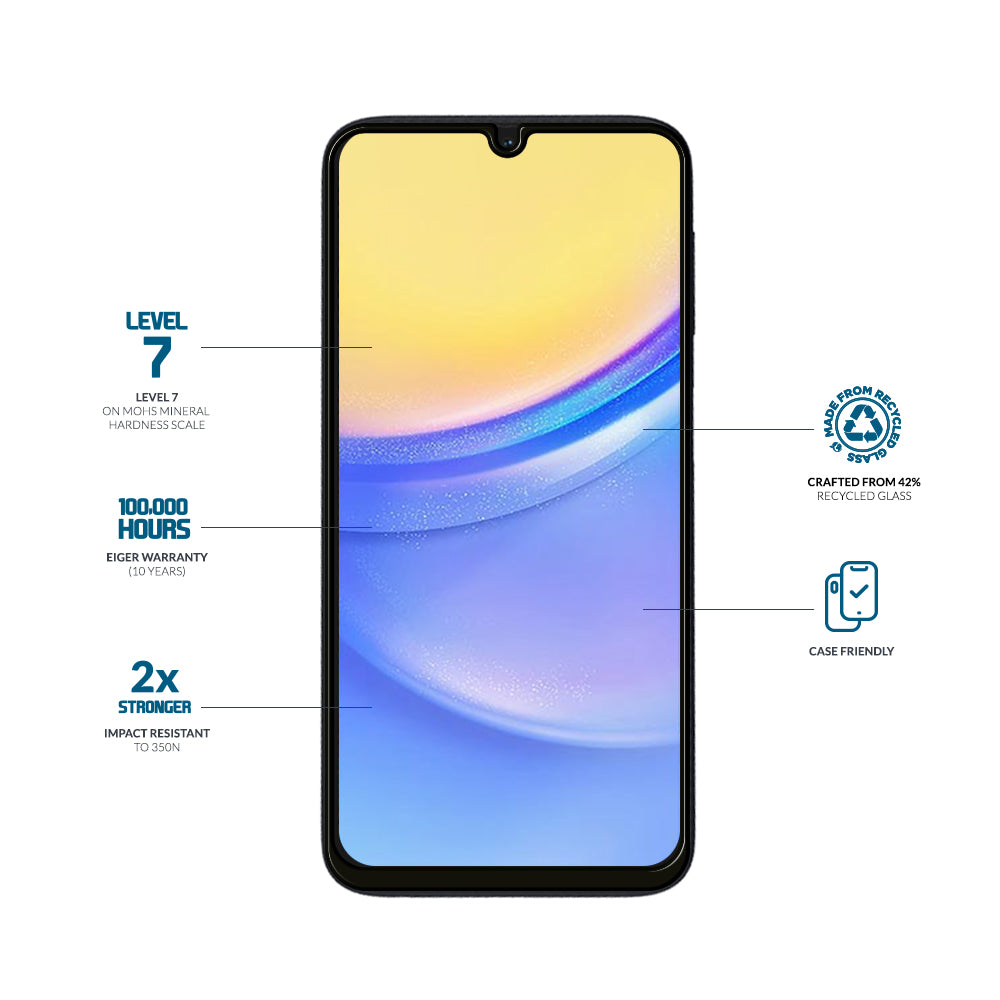 Eiger Mountain Glass CLEAR EDGE for Samsung Galaxy A15