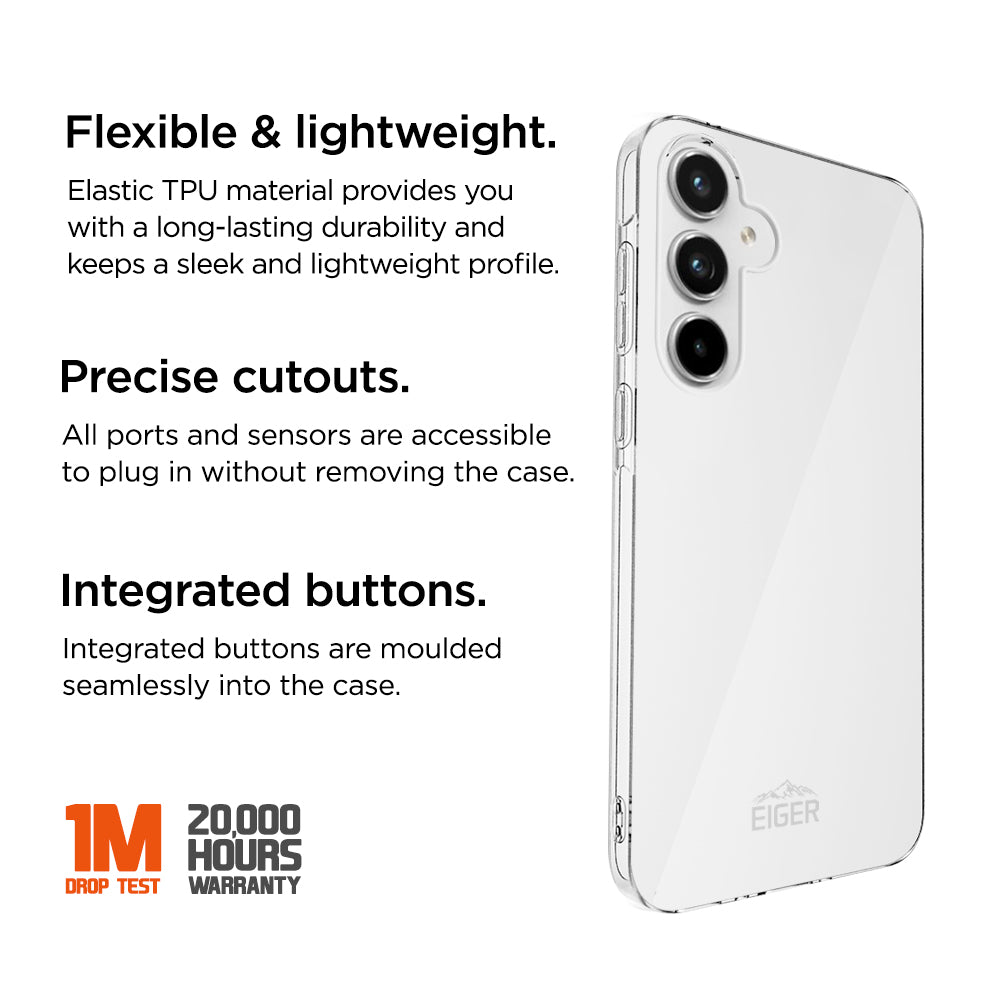 Eiger Grip Case for Samsung Galaxy A55 in Clear