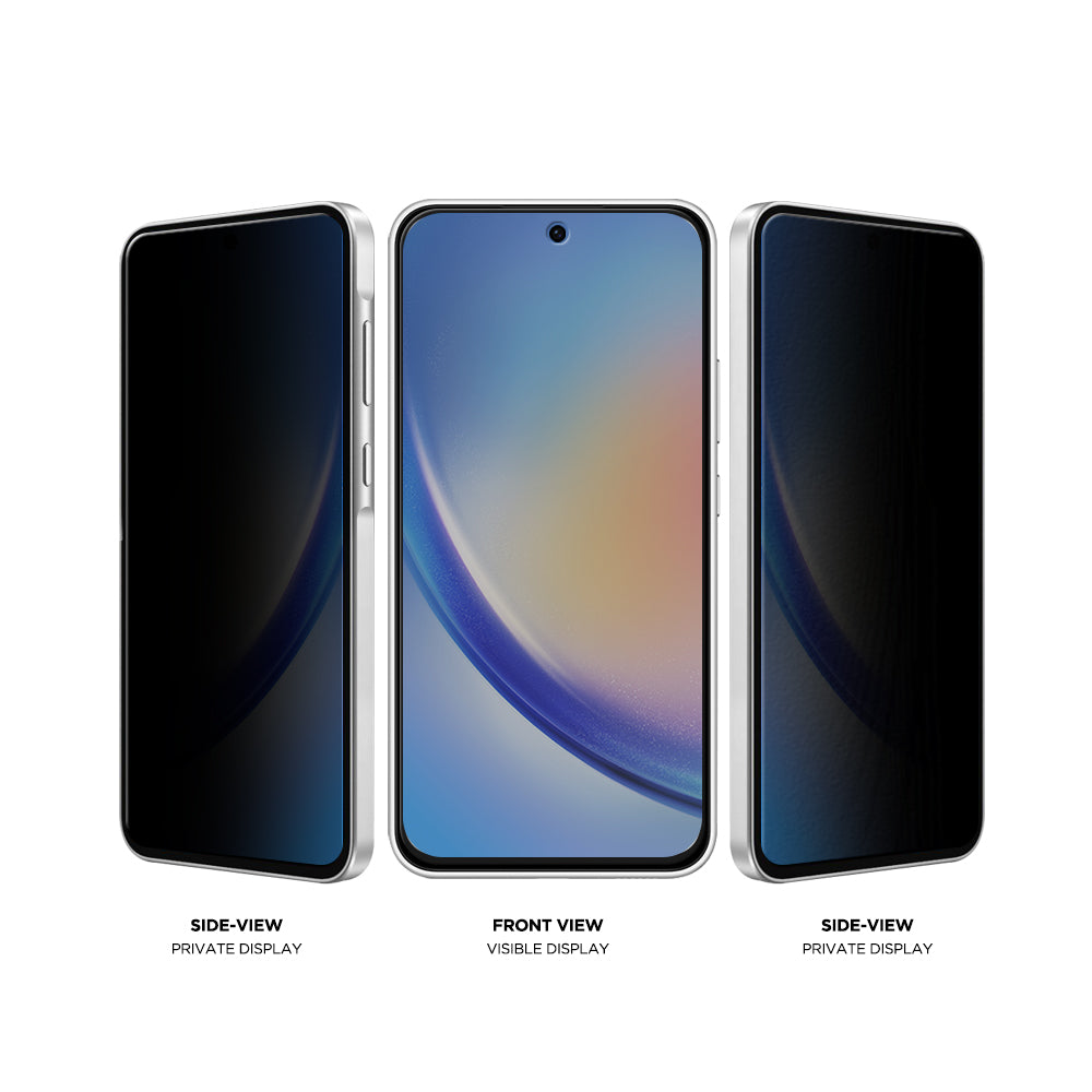 Eiger Mountain Glass BLACK Privacy Screen Protector for Samsung Galaxy A35 / A55