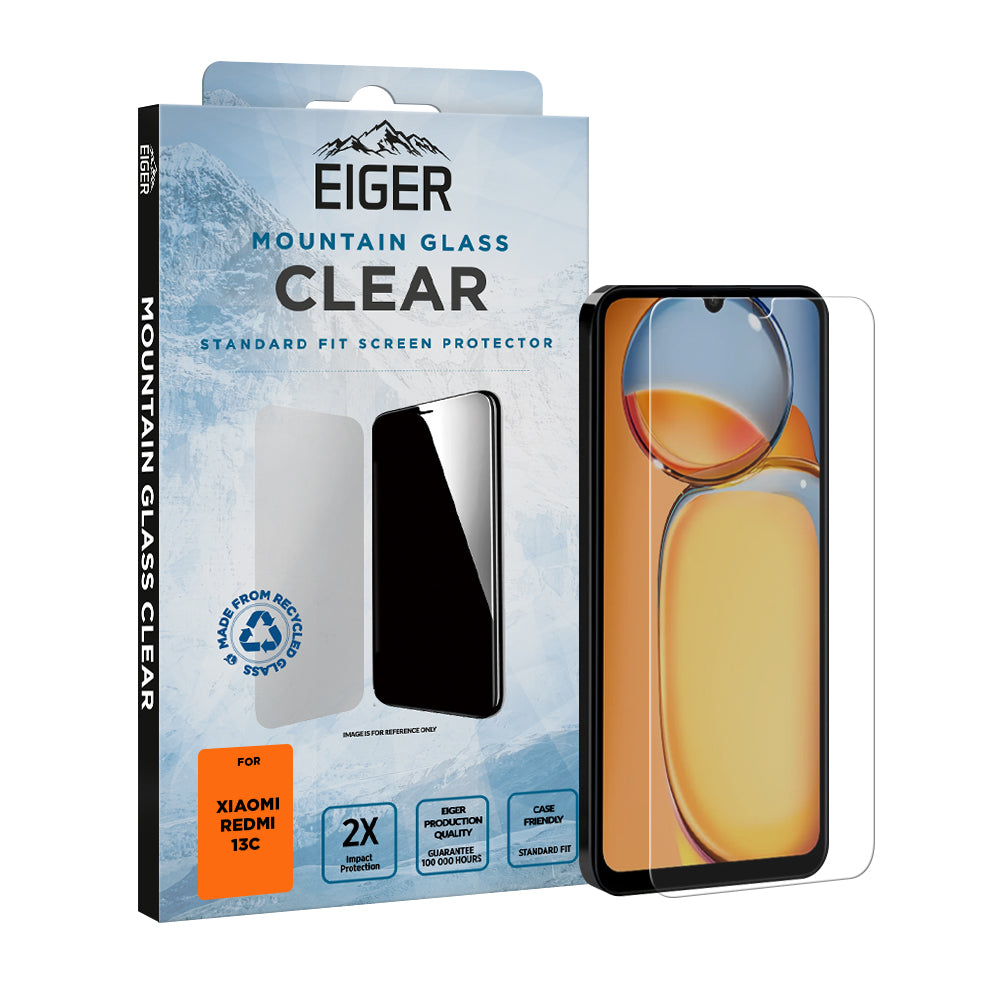 Eiger Mountain Glass CLEAR Screen Protector for Xiaomi Redmi 13C