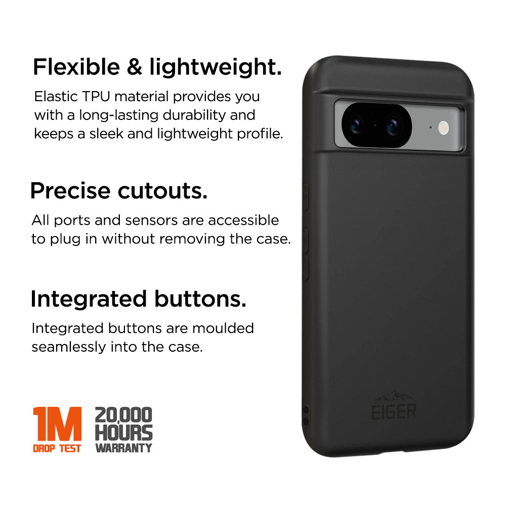 Eiger Grip Case for Google Pixel 8a in Black
