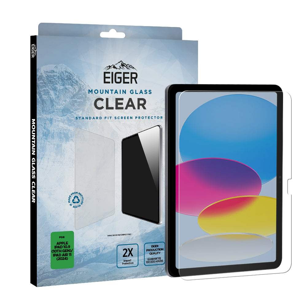 Eiger Mountain Glass CLEAR Tablet Screen Protector for iPad 10.9 (10th Gen) / iPad Air 11 (2024)