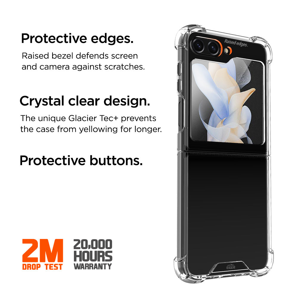 Eiger FLIP Glacier Case for Samsung Z Flip7 FE/ Z Flip6 in Clear