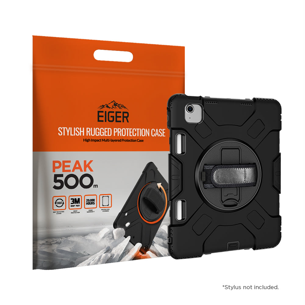 Eiger Peak 500m Case for Apple iPad Air 13 (2024)/ Pro 12.9 (2022)/(2021) in Black