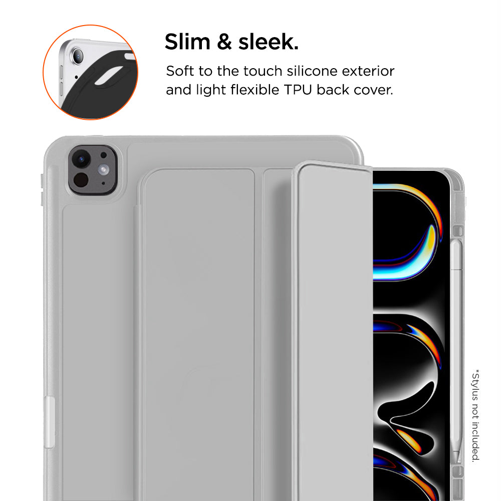 Eiger Storm 250m Stylus Case for Apple iPad Pro 13 (2024) in Light Grey