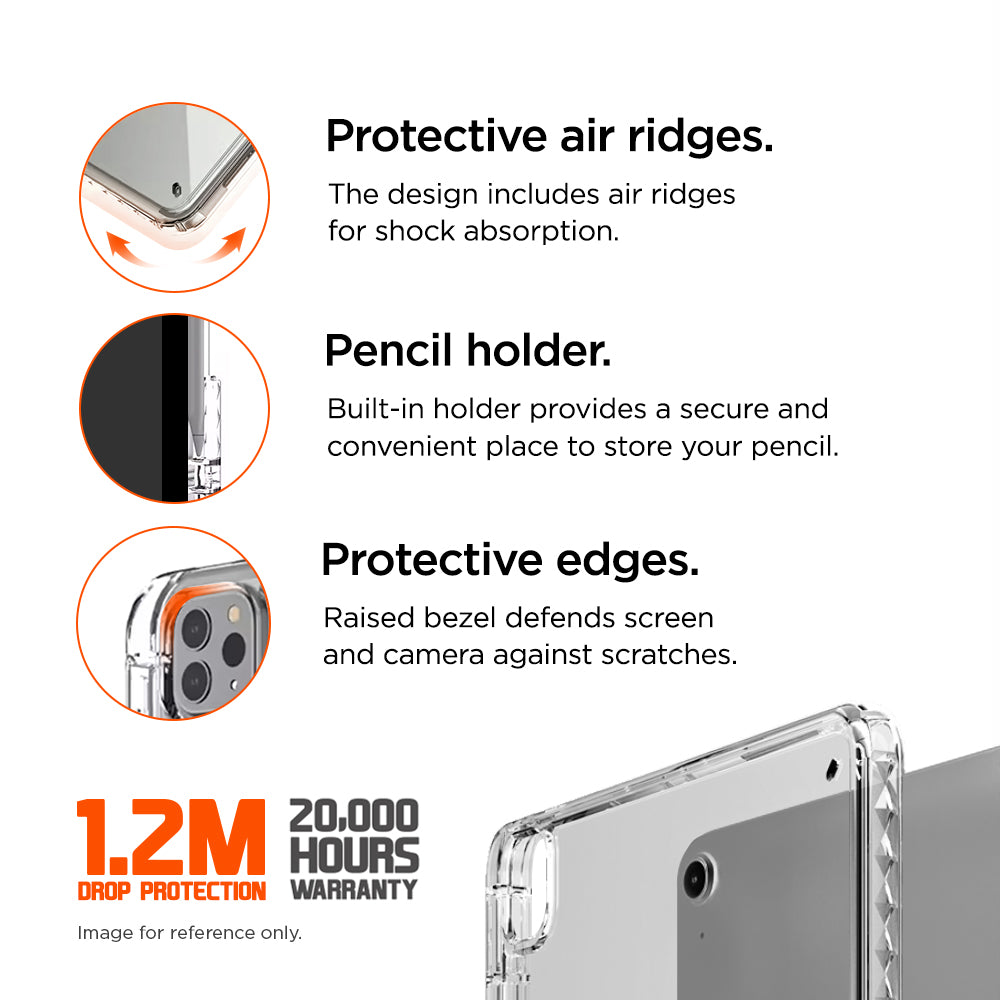 Eiger Peak 250m Case for Apple iPad Air 13 (2024)/ iPad Pro 12.9 (2022)/(2021) in Clear