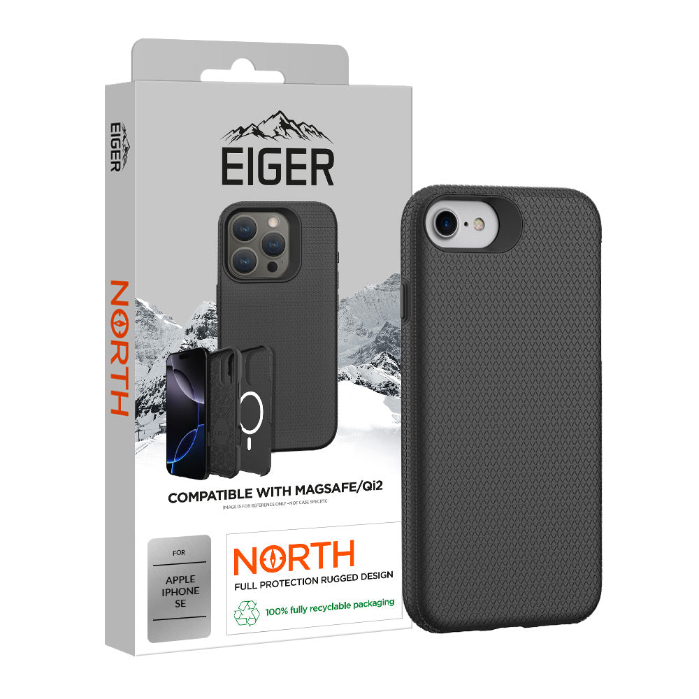 Eiger North Case Magsafe for Apple iPhone SE in Black
