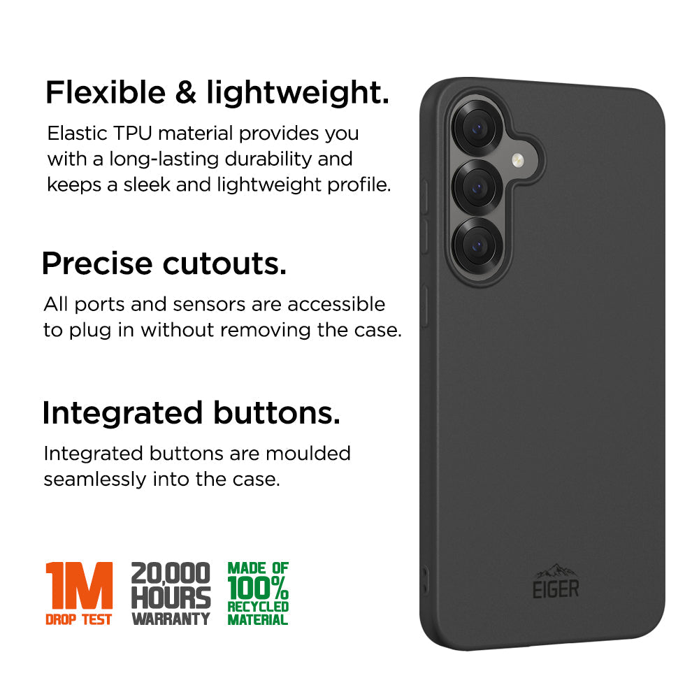 Eiger GRS Grip Case for Samsung Galaxy S25 in Black