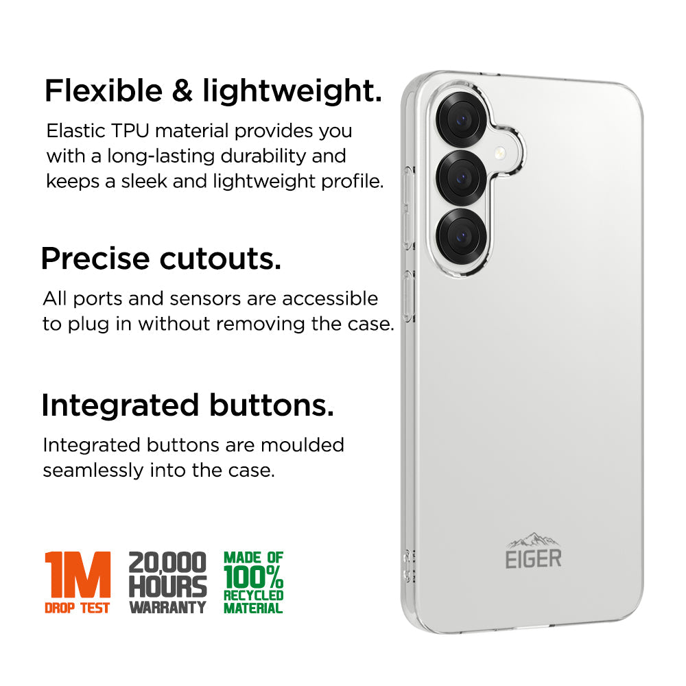 Eiger GRS Grip Case for Samsung Galaxy S25+ in Clear