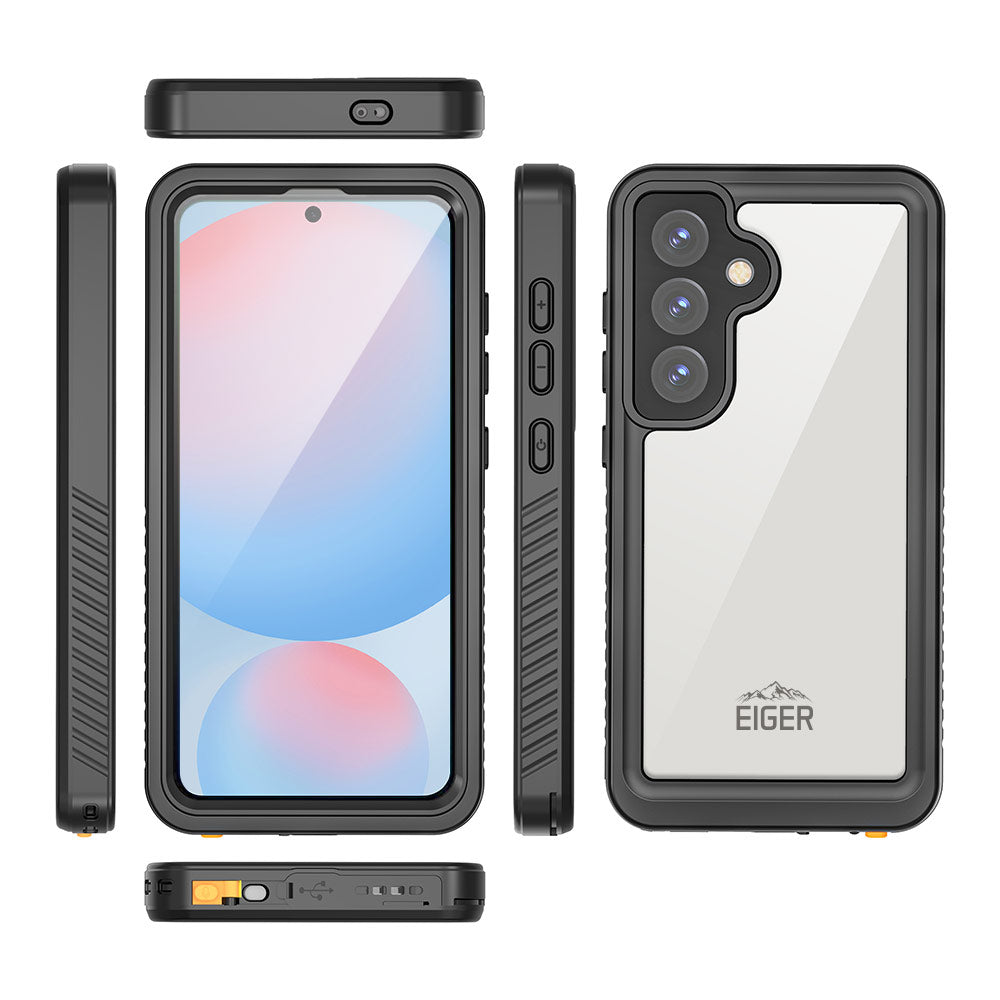 Eiger Avalanche Case & Screen Protector for Samsung Galaxy S25 in Black