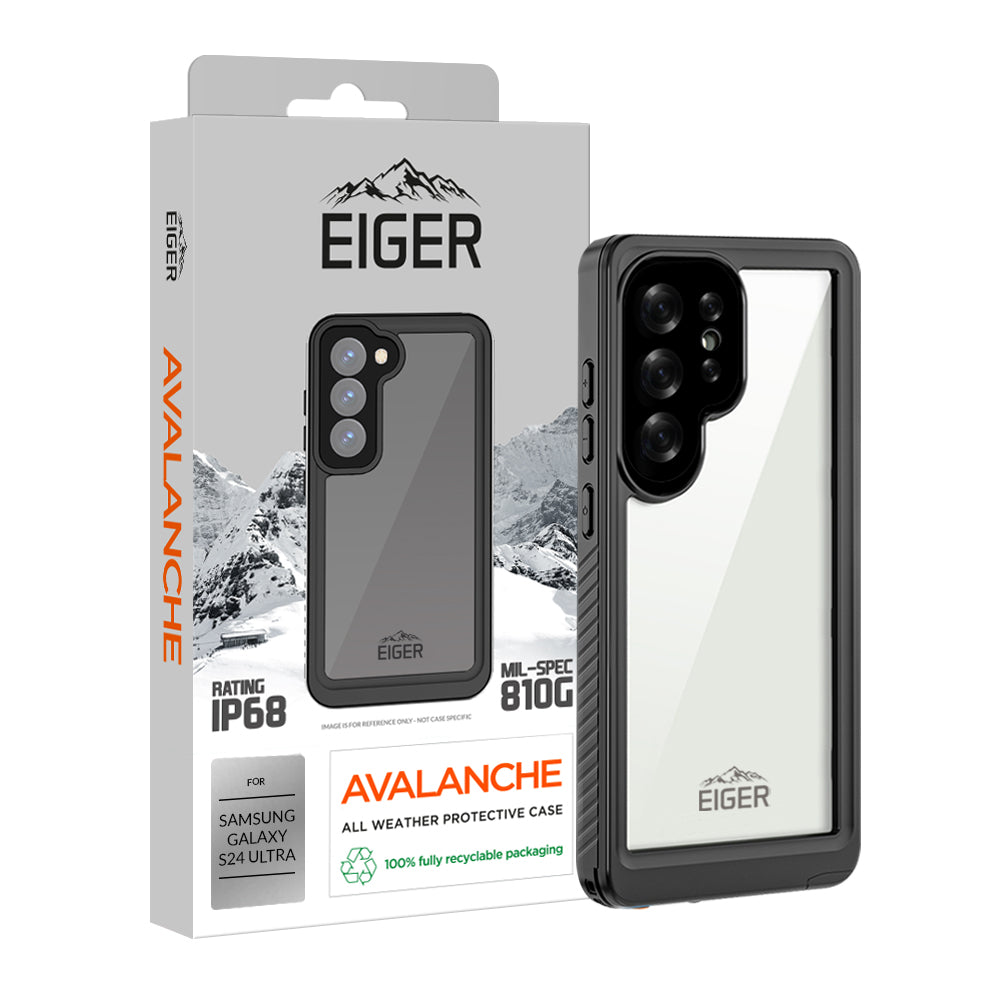Eiger Avalanche Case & Screen Protector for Samsung Galaxy S25 Ultra in Black