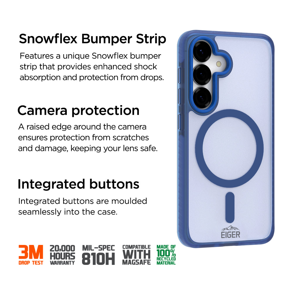 Eiger GRS Blizzard Magsafe Case for Samsung Galaxy S25 in Navy