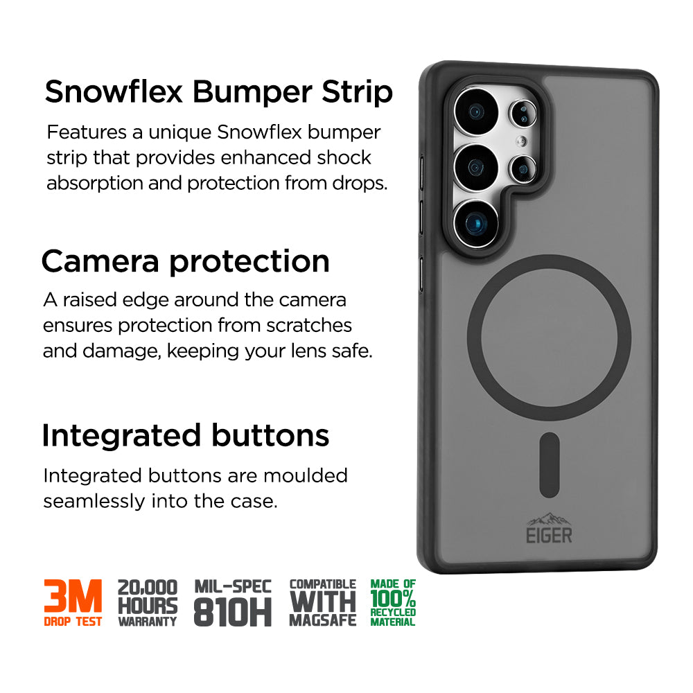 Eiger GRS Blizzard Magsafe Case for Samsung Galaxy S25 Ultra in Black