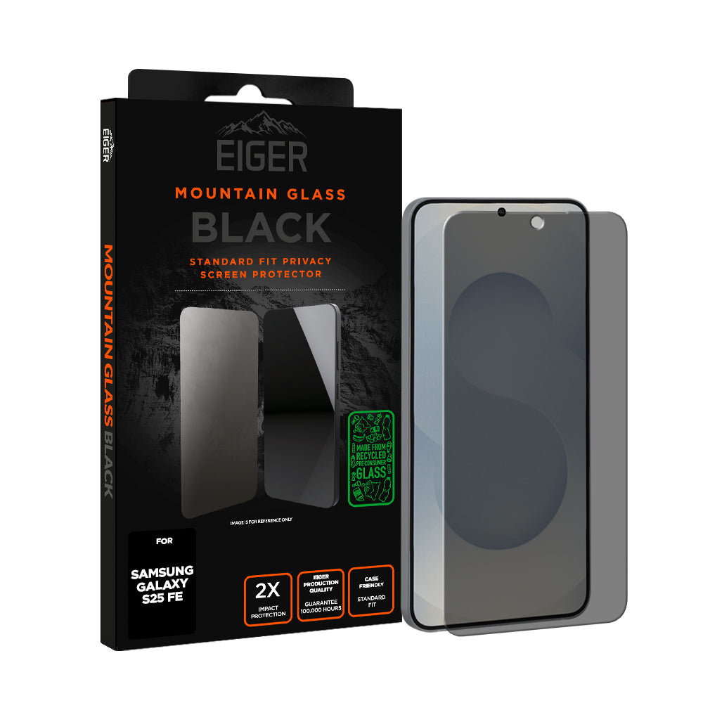Eiger Mountain Black Privacy Screen Protector for Samsung Galaxy S25 FE