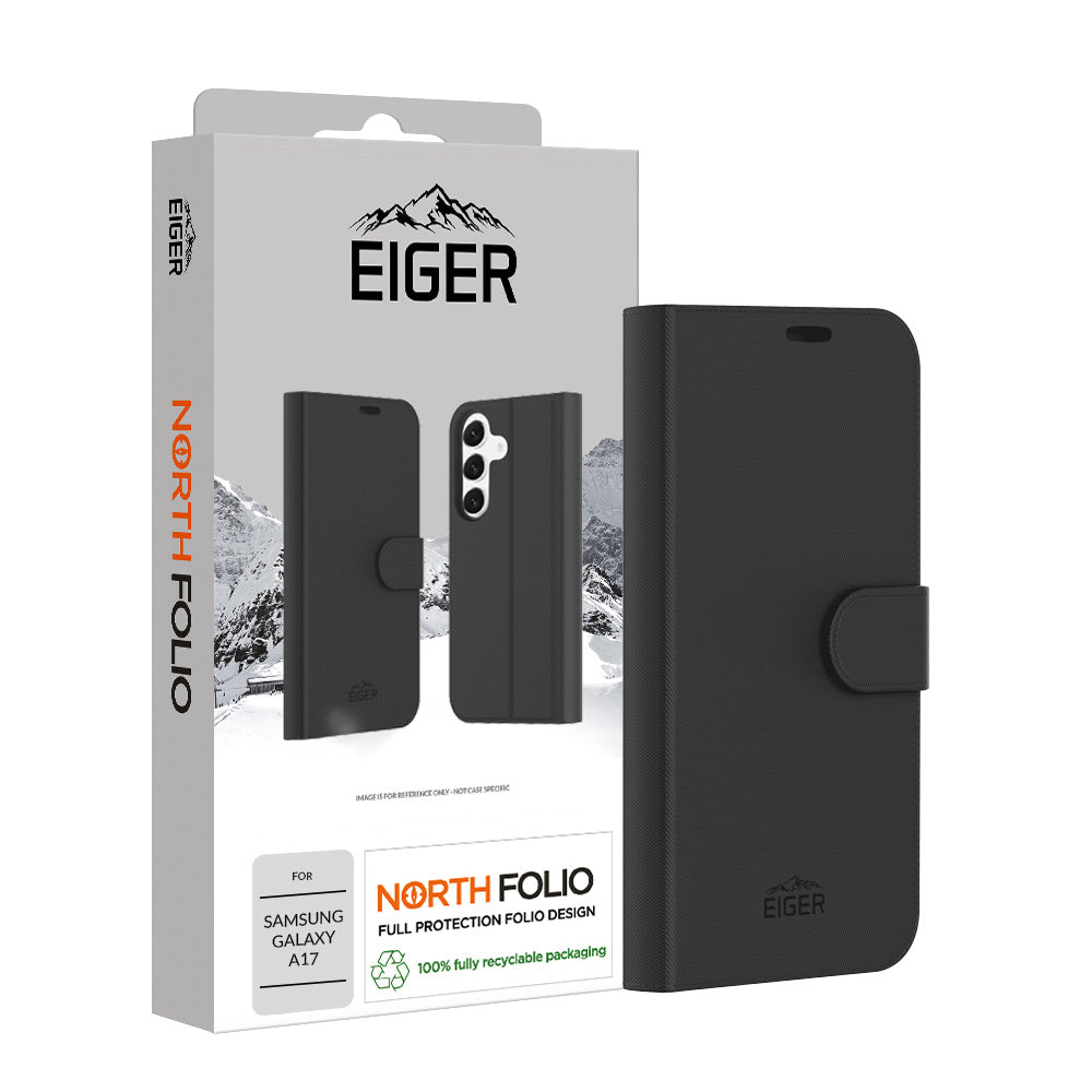 Eiger North Folio Case for Samsung Galaxy A17 in Black