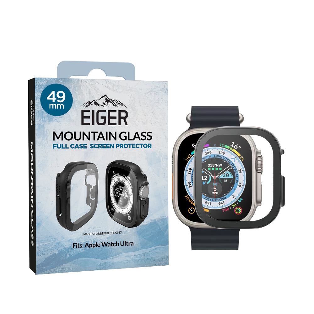 Eiger Mountain Glass Full Case for Apple Watch Ultra 49mm in Black