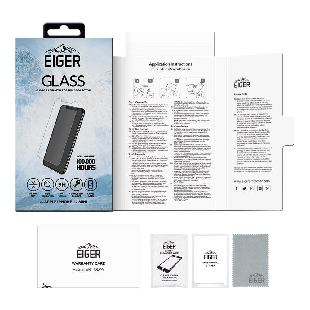 Eiger 2.5D Screen Protector for Apple iPhone 12 Mini