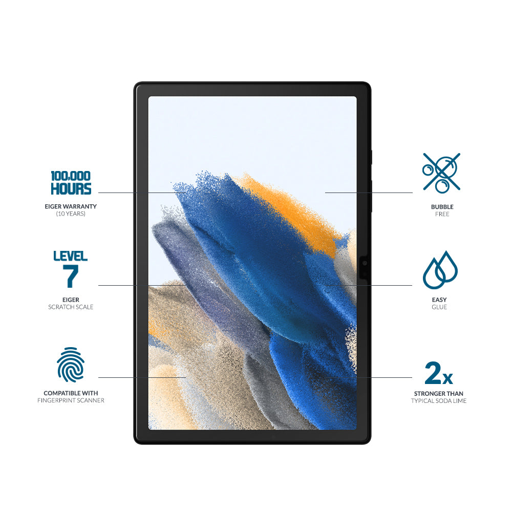 Eiger Mountain Glass Tablet 2.5D Screen Protector for Samsung Galaxy Tab A8 10.5 (2021)