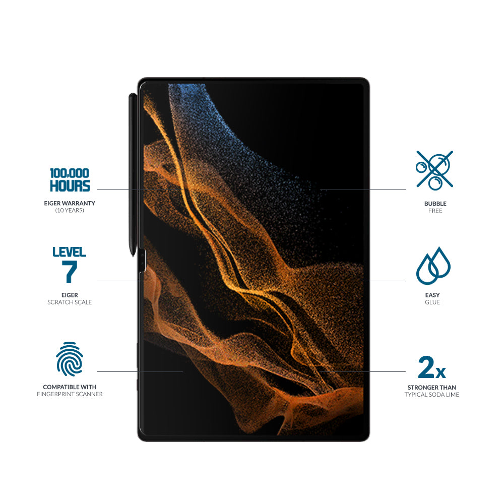 Eiger Mountain Glass Tablet 2.5D Screen Protector for Samsung Tab S9 Ultra / S8 Ultra