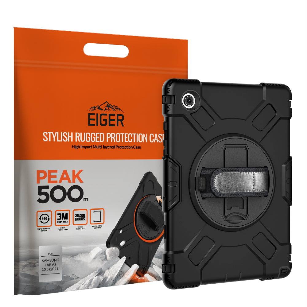 Eiger Peak 500m Case for Samsung Galaxy Tab A8 10.5 (2021) in Black