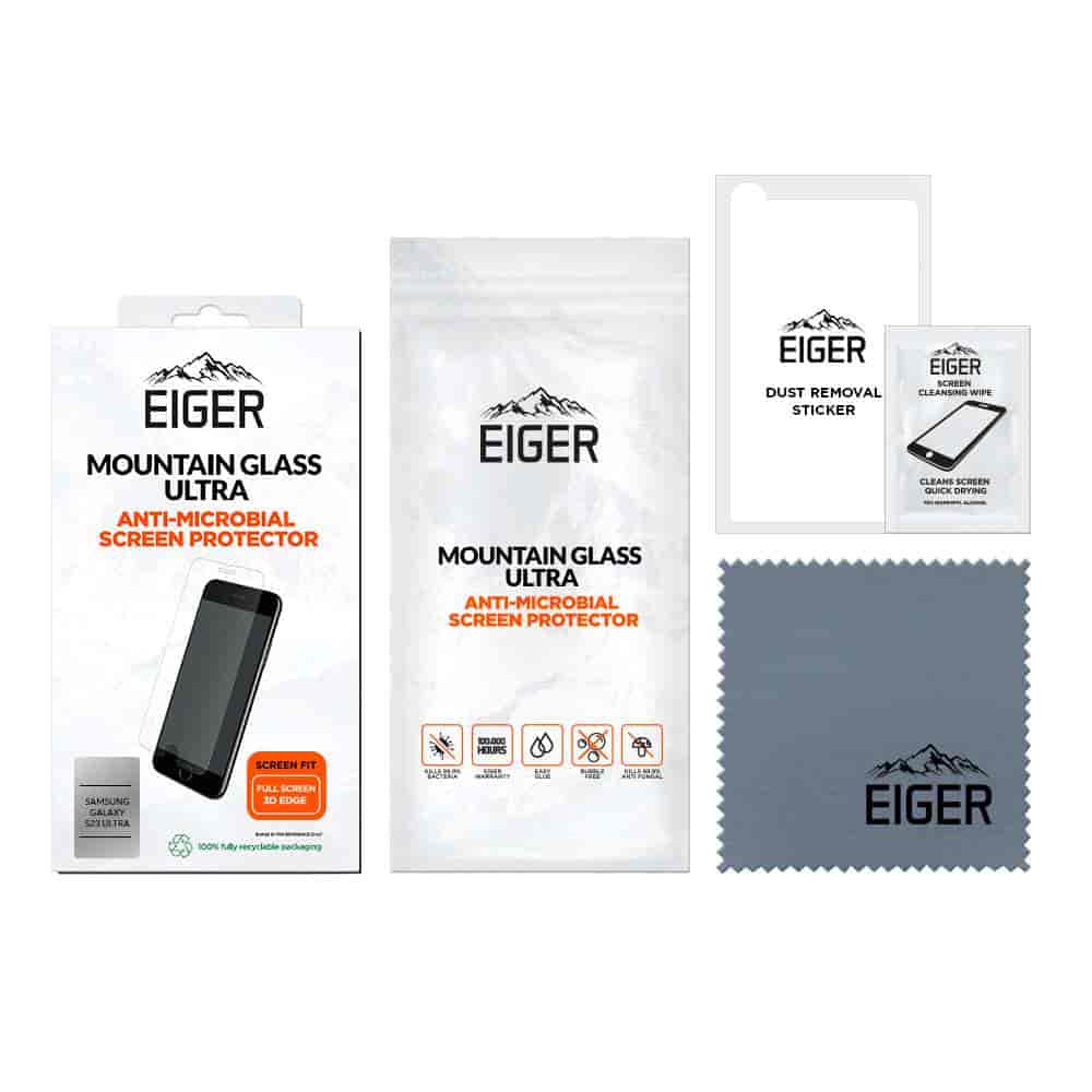 Eiger Mountain Glass Ultra 3D Screen Protector for Samsung Galaxy S23 Ultra