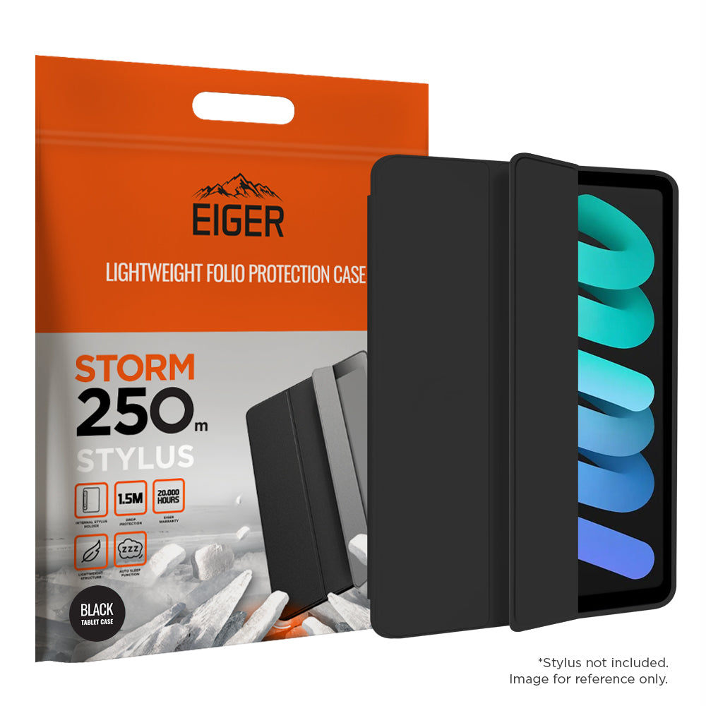 Eiger Storm 250m Stylus Case for Apple iPad Mini 7/ Mini 6 in Black
