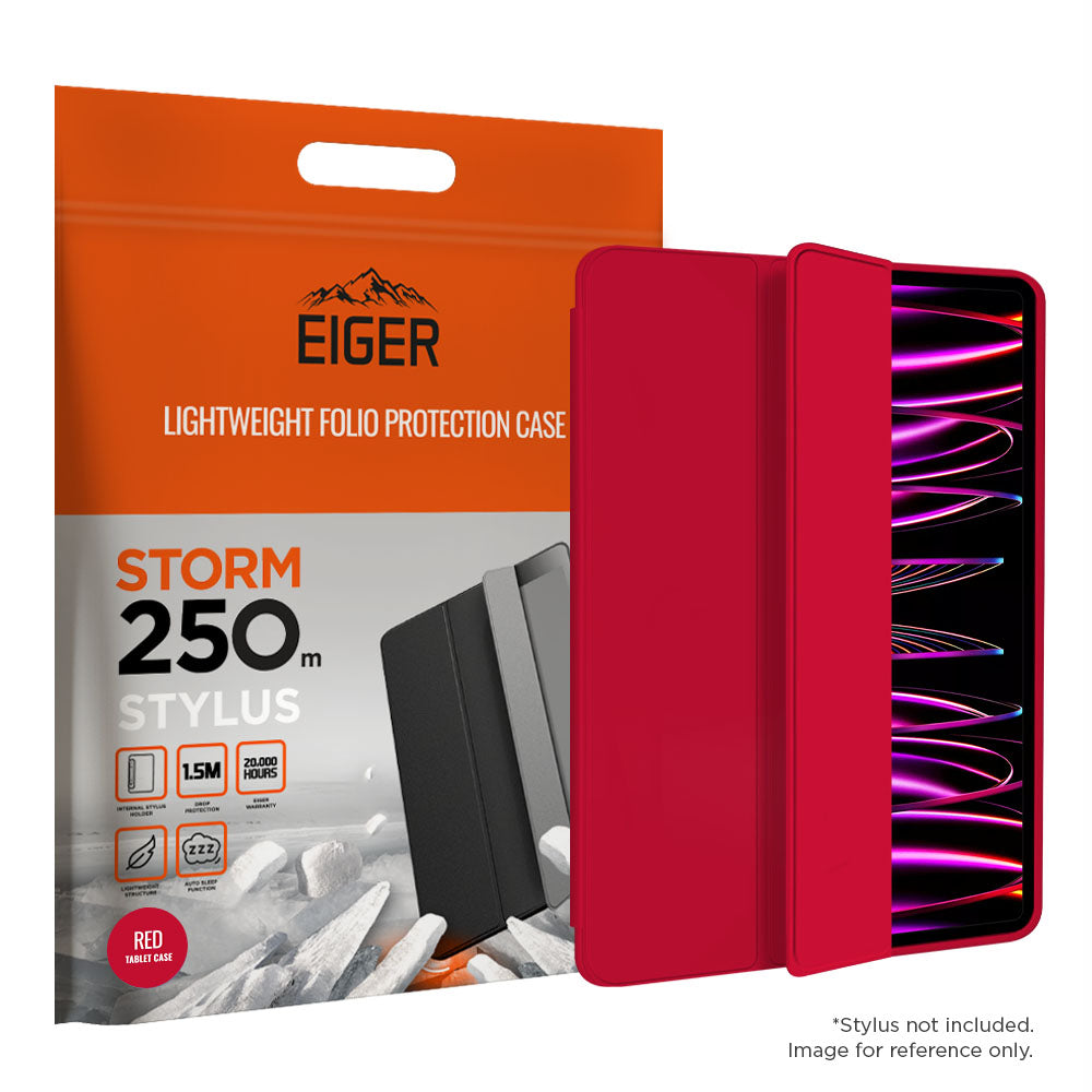 Eiger Storm 250m Stylus Case for Apple iPad Pro 12.9 (2021) / (2022) in Red