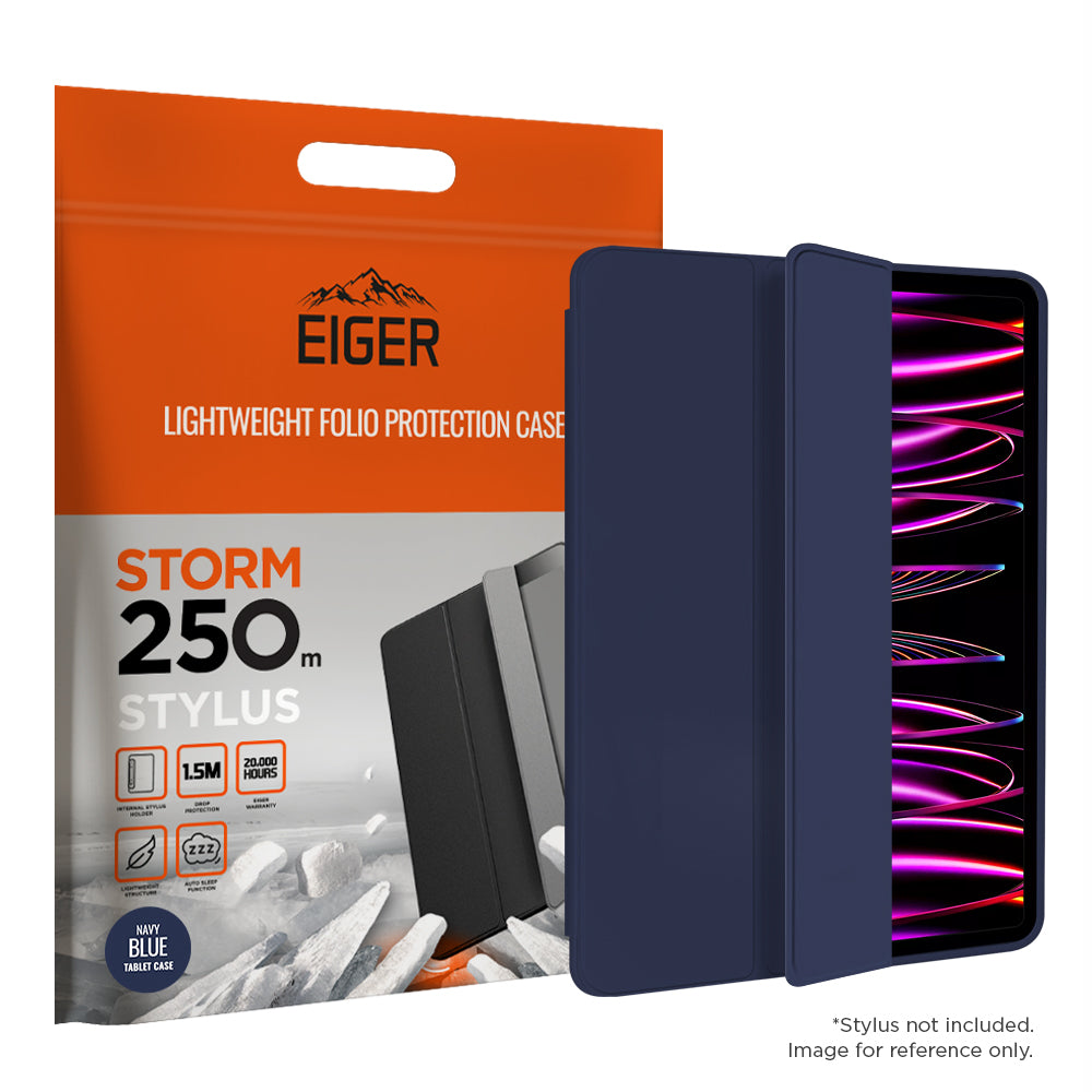 Eiger Storm 250m Stylus Case for Apple iPad Pro 11 (2021) / (2022) in Navy Blue