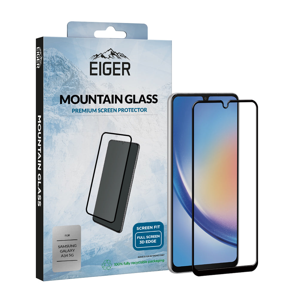 Eiger Mountain Glass CLEAR EDGE Screen Protector for Samsung Galaxy A34 5G
