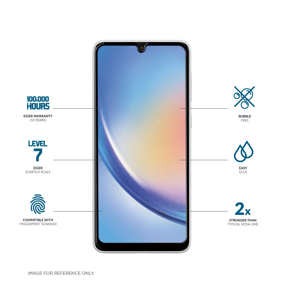 Eiger Mountain Glass CLEAR EDGE Screen Protector for Samsung Galaxy A34 5G