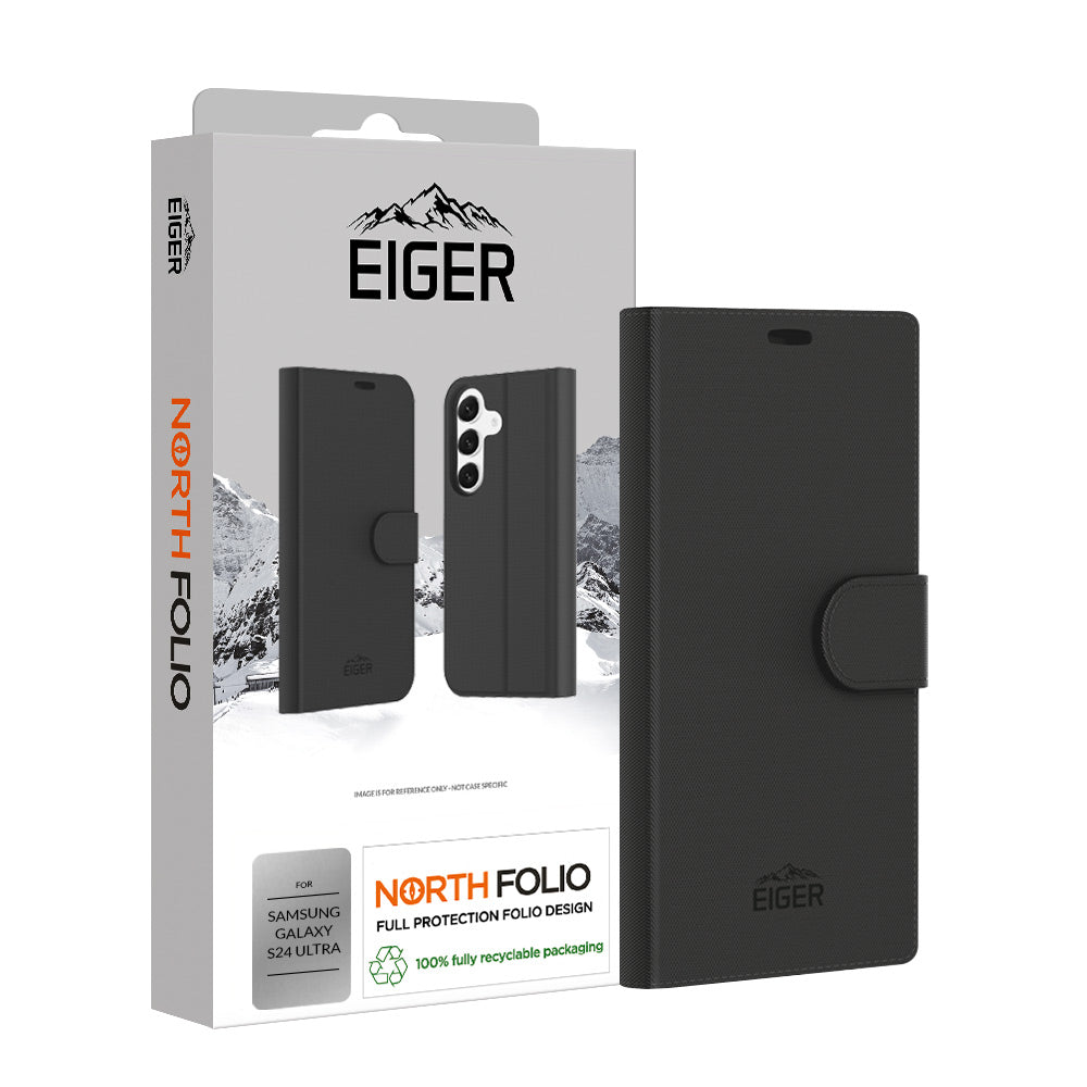 Eiger North Folio Case for Samsung Galaxy S24 Ultra in Black
