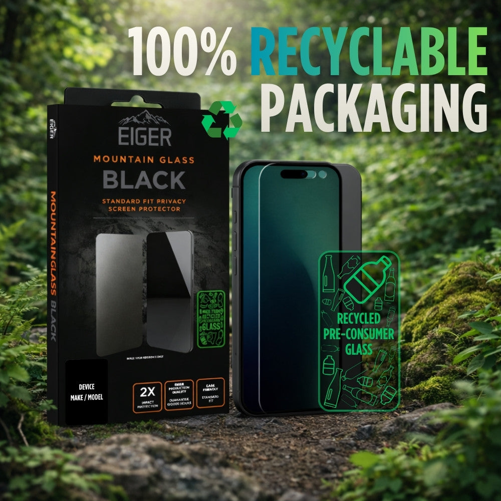 Eiger Mountain Glass Black Privacy Screen Protector