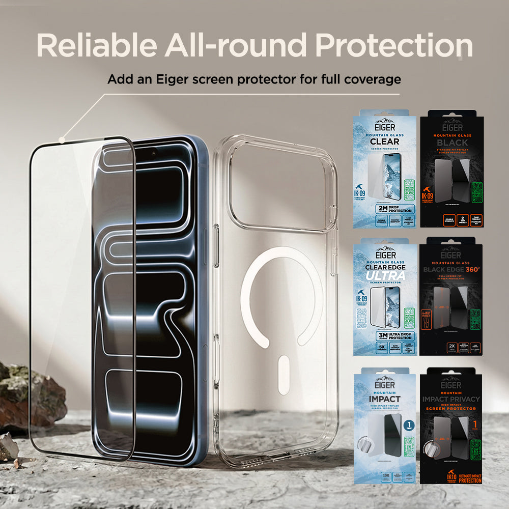 Eiger Grip MAX Magsafe GRS case - Clear