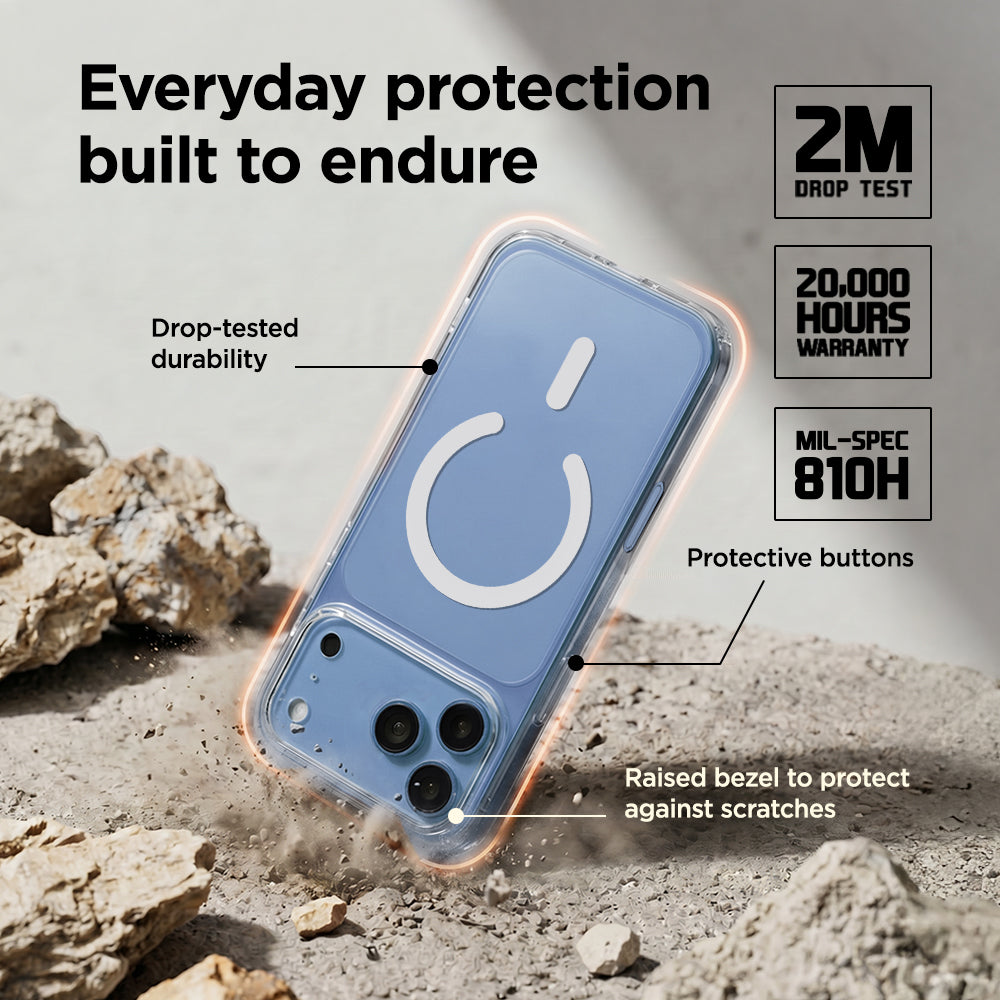 Eiger Grip MAX Magsafe GRS case - Clear