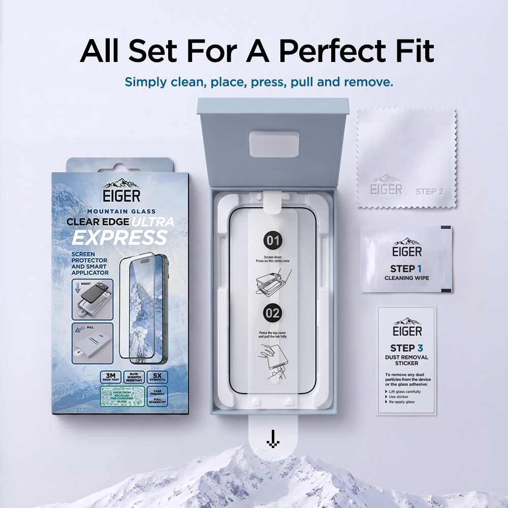 Eiger Mountain Glass Clear Edge Ultra EXPRESS Screen Protector