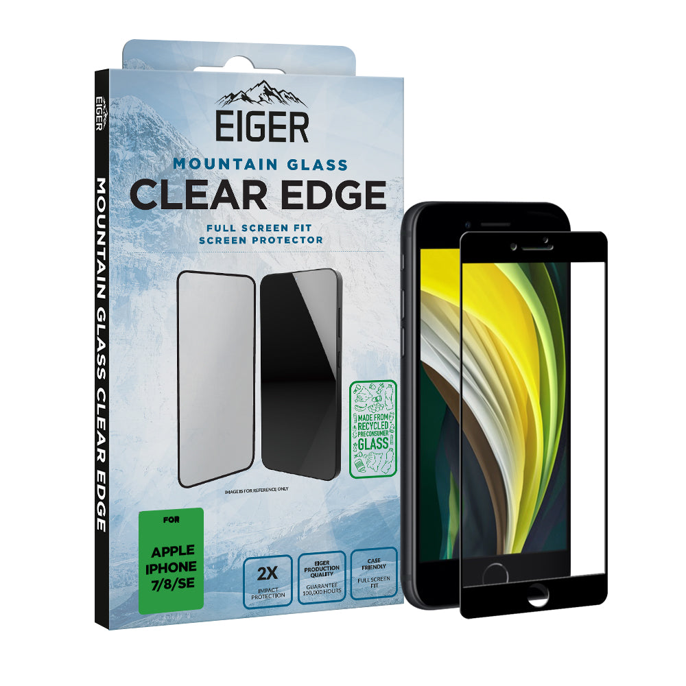 Eiger Mountain Glass CLEAR EDGE GRS Screen Protector for iPhone 7 / 8 / SE