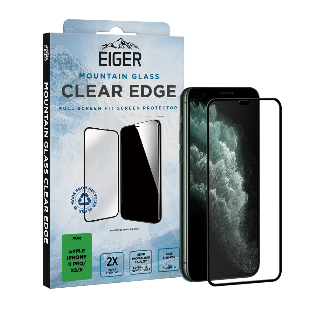 Eiger Mountain Glass CLEAR EDGE for Apple iPhone 11 Pro / XS / X