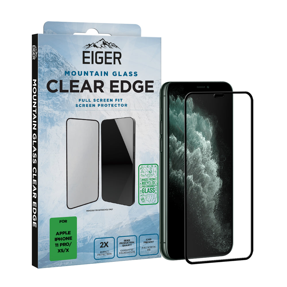 Eiger Mountain Glass CLEAR EDGE GRS Screen Protector GRS for Apple iPhone 11 Pro/ XS/ X