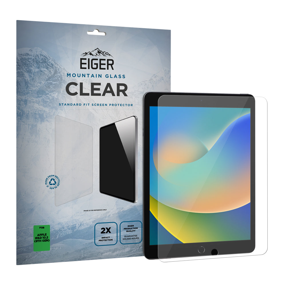 Eiger Mountain Glass CLEAR Screen Protector for Apple iPad 10.2 (9th Gen)