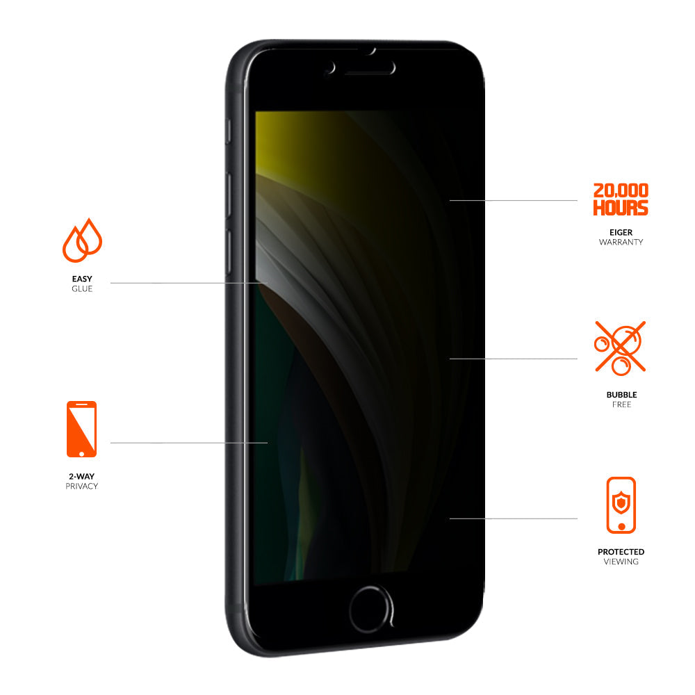 Eiger Mountain Glass Black Privacy Screen Protector