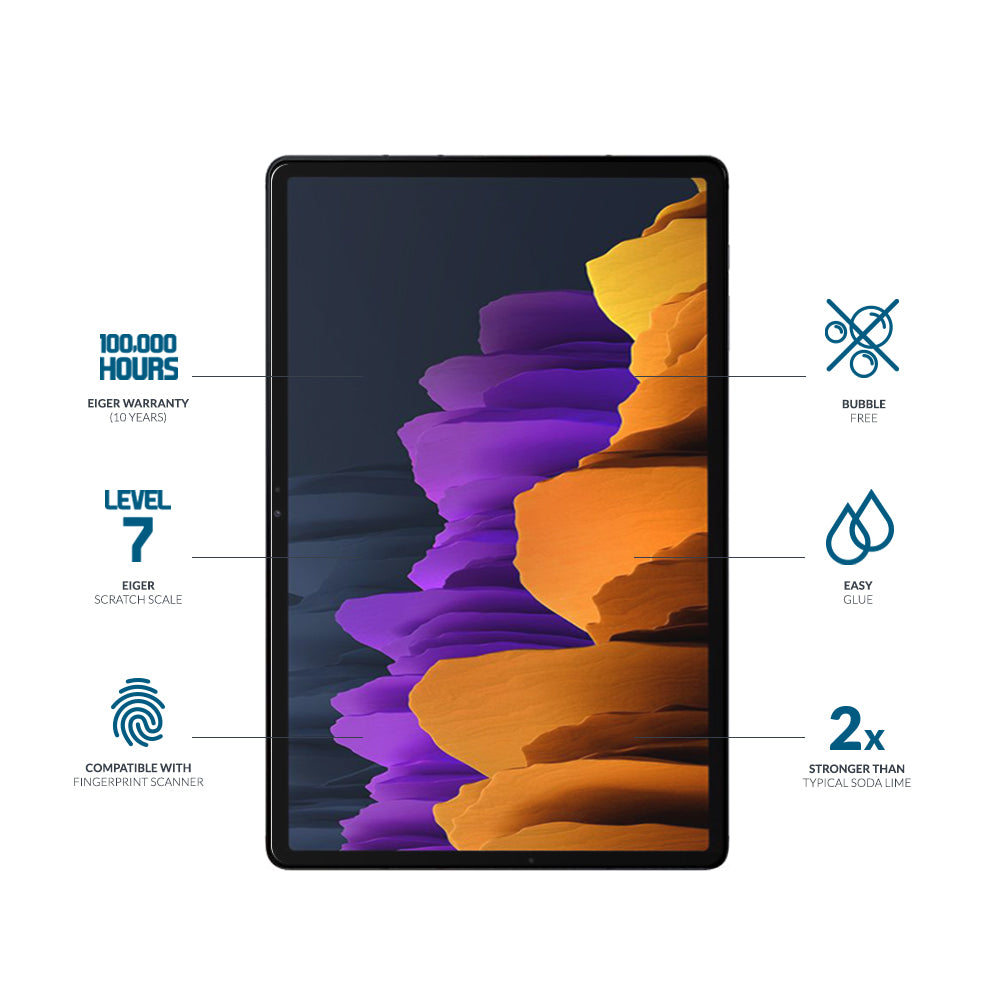 Eiger Mountain Glass Tablet 2.5D Screen Protector for Samsung Galaxy Tab S7+/S7 FE/S8+/S9+/S9 FE+