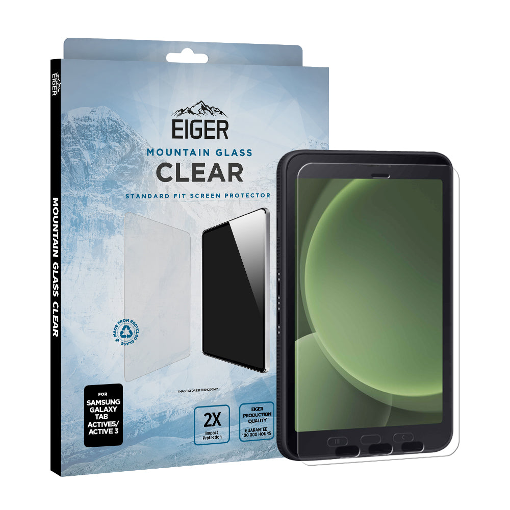 Eiger Mountain Glass CLEAR Tablet Screen Protector for Samsung Tab Active3 / Active5