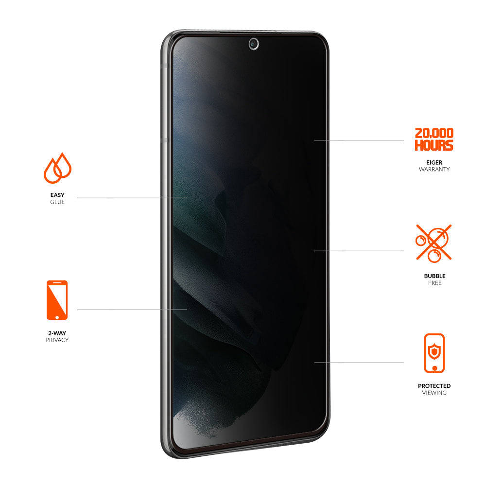 Eiger Mountain Glass Black Privacy Screen Protector