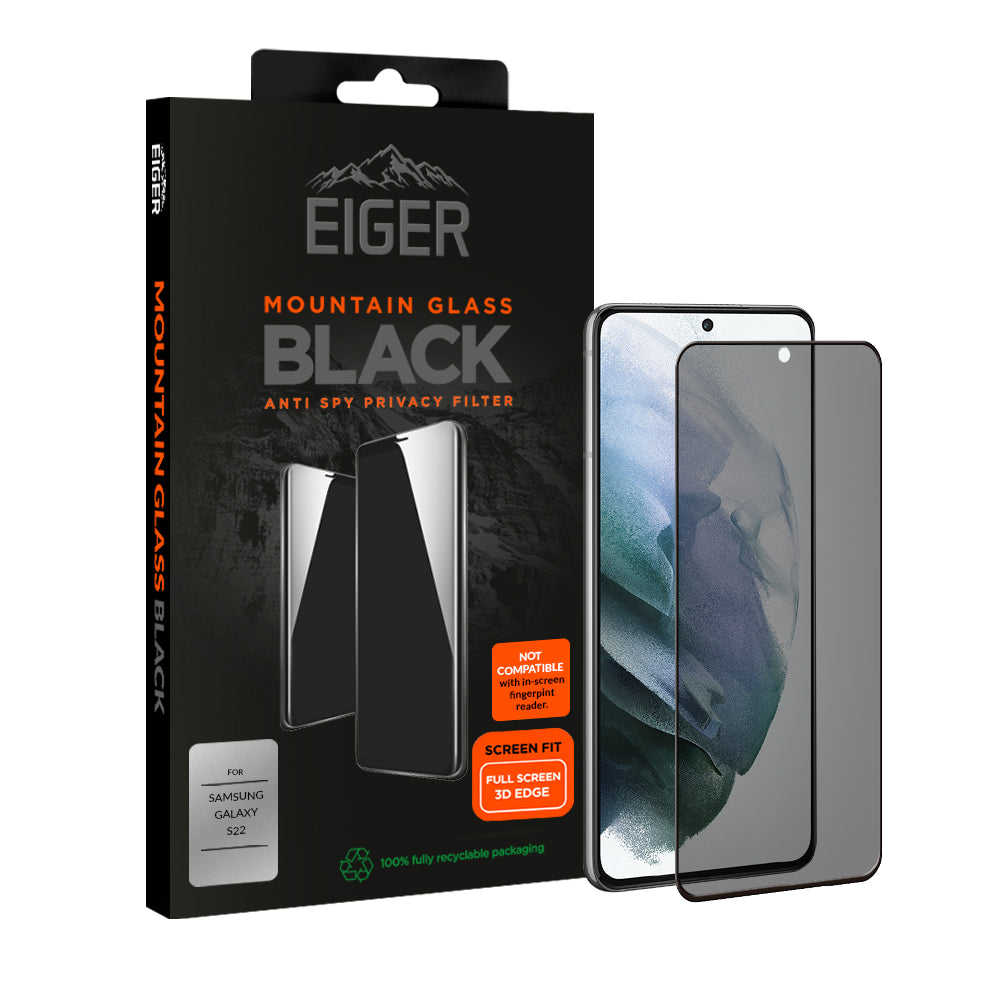 Eiger Mountain Glass Black Privacy Screen Protector